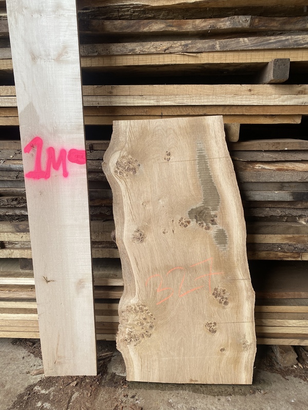 Waney Edge Burr Oak Board Nelson Butler & Son Ltd