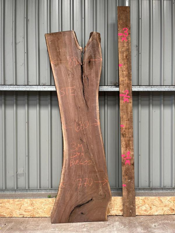 64 x 23 Black Walnut Slab #014901 — Wane+Flitch