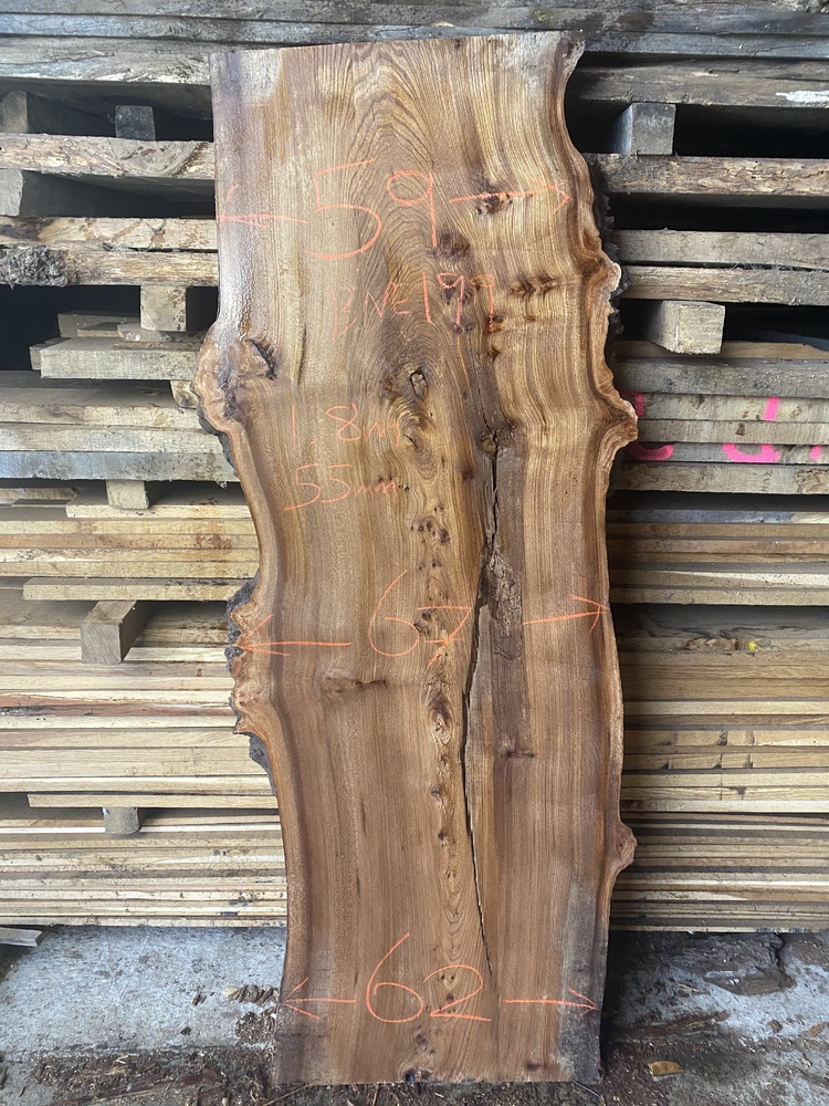 Waney Edge Pippy Elm Board Nelson Butler & Son Ltd